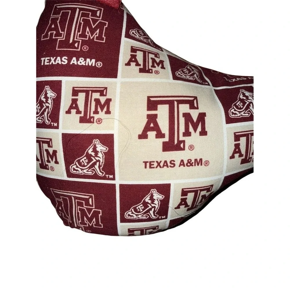 Texas A&M folk style chicken pillow decor handmade Aggies‎ one wing needs repair